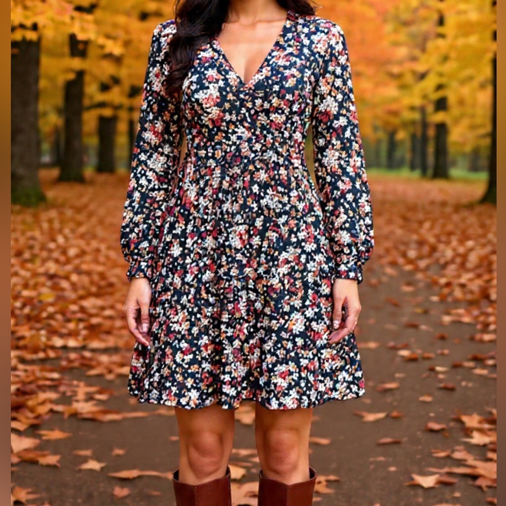 Floral Long Sleeve Dress